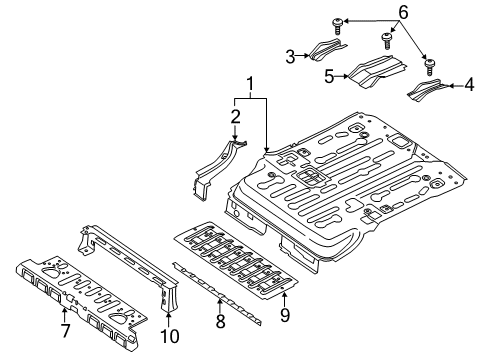 2017 Ford Transit Connect PAN ASY - FLOOR Diagram for FV6Z-1711215-AC