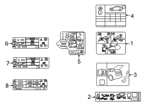 2022 Ford Bronco Sport Information Labels Diagram