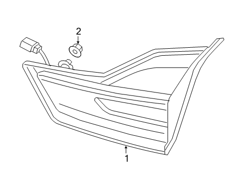 2022 Ford Edge Lamp Assembly - Rear, Stop And Flasher Diagram for KT4Z-13405-F