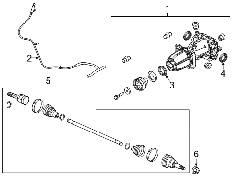 2023 Lincoln Corsair Axle Components - Rear Diagram