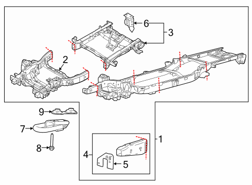 2023 Ford F-150 Lightning HOOK - TOWING - REAR Diagram for NL3Z-17A954-A