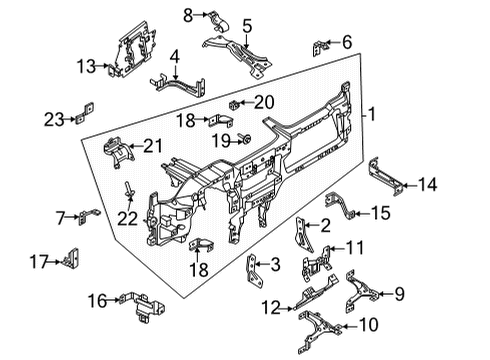 2021 Ford Mustang Mach-E REINFORCEMENT Diagram for LJ9Z-5804545-A