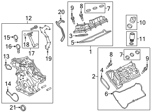 2020 Ford F-150 Valve & Timing Covers Diagram 1