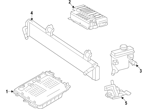 2020 Lincoln Aviator Hybrid Components, Battery, Cooling System Diagram