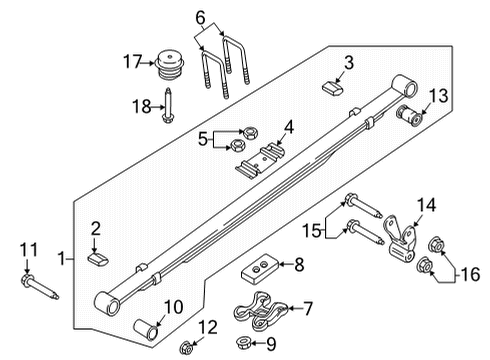 2021 Ford F-150 U-BOLT Diagram for ML3Z-5705-B