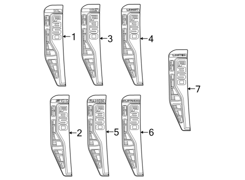 2023 Ford F-350 Super Duty Exterior Trim - Fender Diagram 2