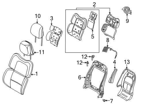 2020 Lincoln Aviator COVER ASY - SEAT BACK Diagram for MC5Z-7864416-KA