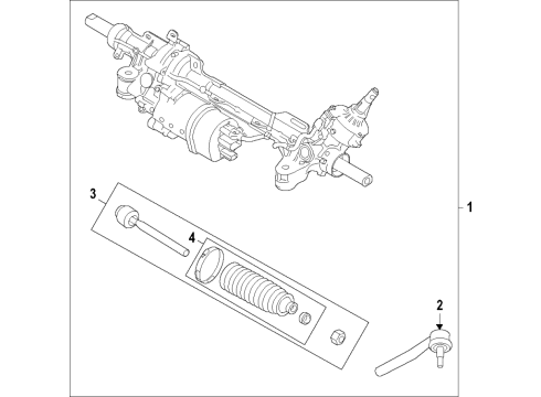 2023 Ford Bronco GEAR - RACK AND PINION STEERIN Diagram for NB3Z-3504-U