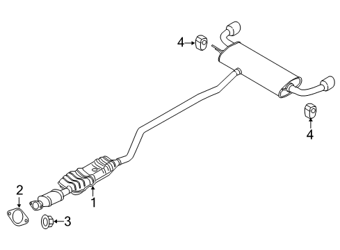 2023 Ford Edge Exhaust Components Diagram 1