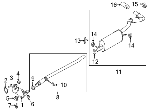 2021 Ford Ranger Exhaust Components Diagram