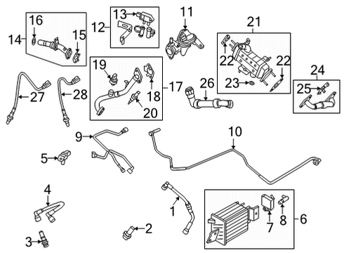 2023 Ford F-150 SENSOR - ENGINE KNOCK Diagram for ML3Z-12A699-B