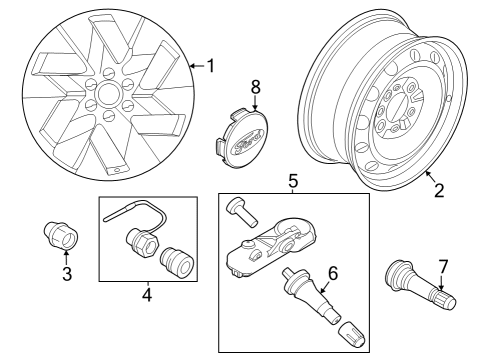 2023 Ford F-150 Lightning Wheels Diagram 2