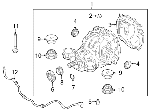 2022 Lincoln Aviator Rear Drive Components Diagram