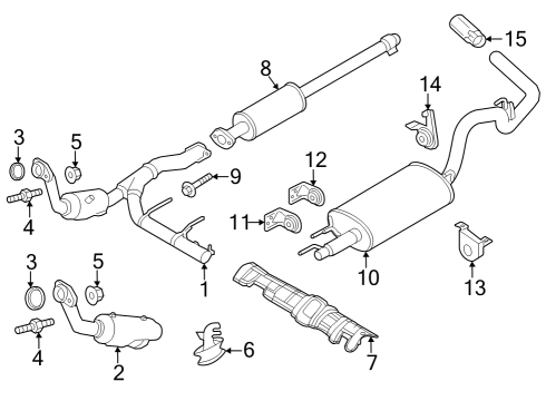 2020 Ford F-150 Exhaust Components Diagram 1