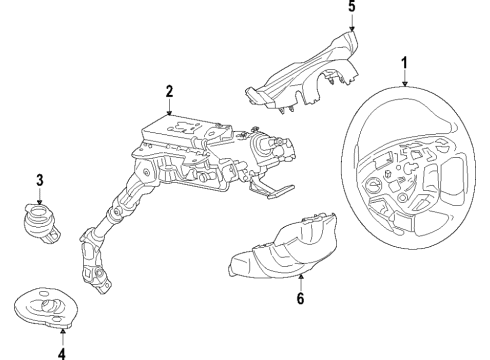 2022 Ford Transit WHEEL ASY - STEERING Diagram for LK4Z-3600-DB