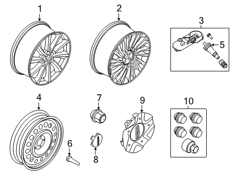 2021 Lincoln Corsair Wheels Diagram 3