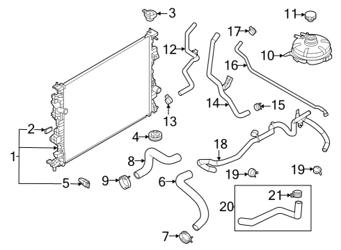 2023 Ford Escape RADIATOR ASY Diagram for MX6Z-8005-B