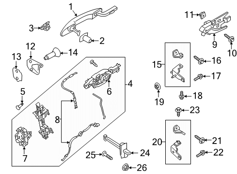 2021 Lincoln Corsair CHECK ASY - DOOR Diagram for LJ7Z-7823552-A