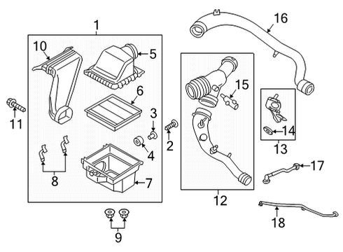 2022 Ford F-150 HOSE - FUEL VAPOUR Diagram for ML3Z-9G297-D