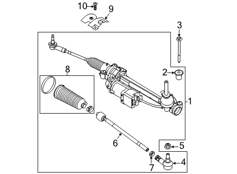 2022 Ford Transit Steering Column & Wheel, Steering Gear & Linkage Diagram 3