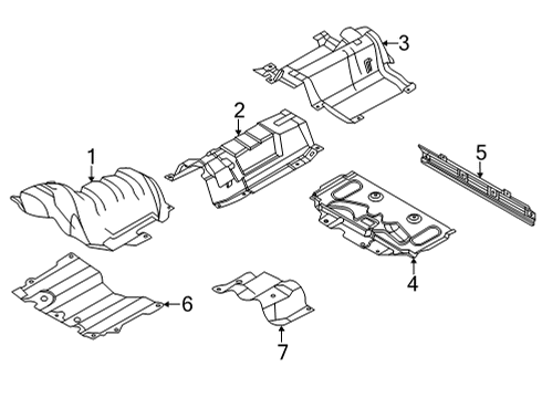 2021 Ford Bronco Sport Heat Shields Diagram 1