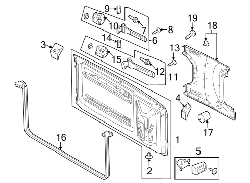 2023 Ford Bronco Tail Gate Diagram