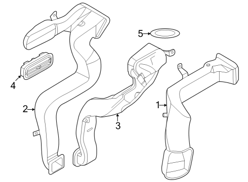 2022 Lincoln Aviator DUCT - AIR Diagram for LC5Z-19C590-C