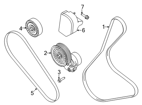 2023 Ford Bronco Sport Belts & Pulleys Diagram 2