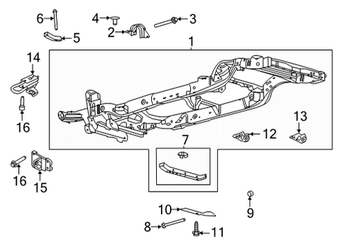 2023 Ford Bronco BRACKET ASY - TOWING HOOK SUPP Diagram for MB3Z-17A954-C