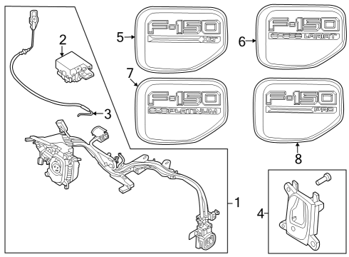 2022 Ford F-150 Lightning RING Diagram for NL3Z-10370-BY