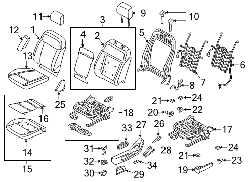 2020 Ford Ranger TRACK ASY - SEAT Diagram for KB3Z-2161711-C