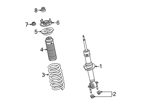 2022 Ford Bronco Shocks & Components - Front Diagram 3