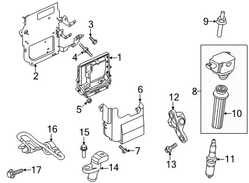 2022 Lincoln Corsair SPACER Diagram for LX6Z-00810-A