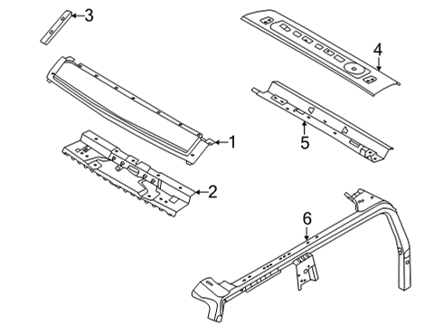 2021 Ford Bronco Roof & Components Diagram 1