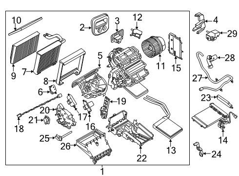 2021 Ford Transit Connect Heater Core & Control Valve Diagram