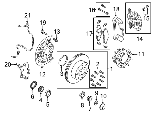 2020 Ford F-350 Super Duty HUB ASY - WHEEL Diagram for PC3Z-1102-B