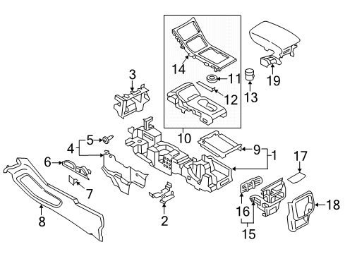 2020 Lincoln Continental Center Console Diagram 1