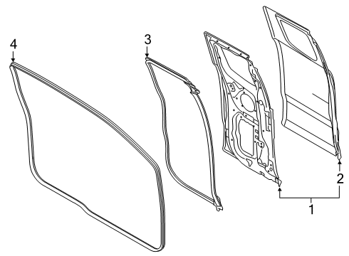 2023 Ford Ranger Door & Components Diagram 4