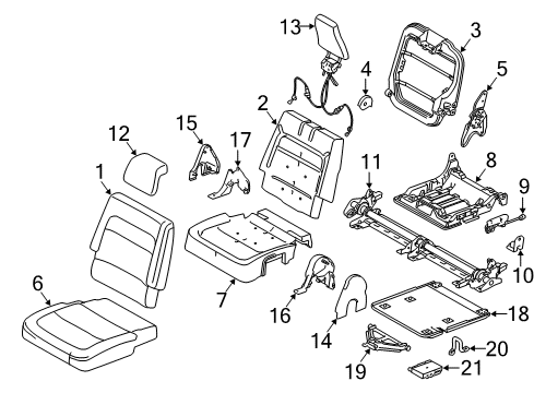 1985 Mercury Cougar LATCH Diagram for AU5Z-9661143-C