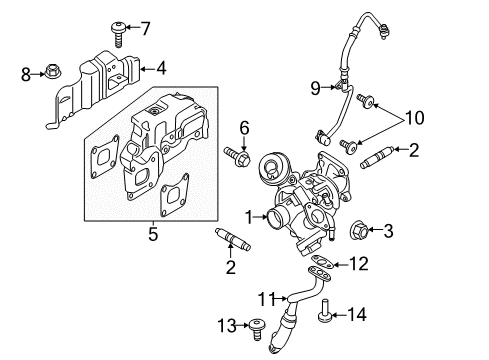 2021 Ford EcoSport Turbocharger & Components Diagram