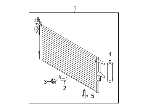 2020 Ford Transit Connect A/C Condenser, Compressor & Lines Diagram 3