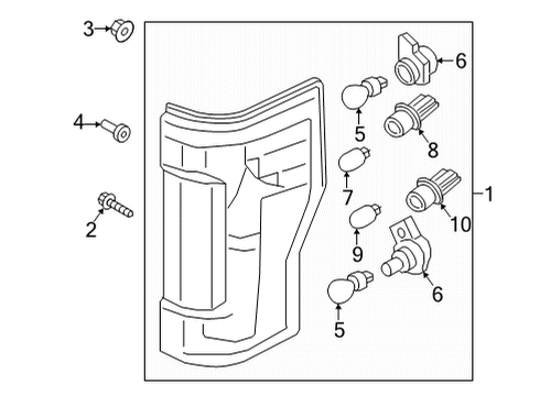 2022 Ford F-350 Super Duty SOCKET ASY Diagram for LC3Z-13411-A