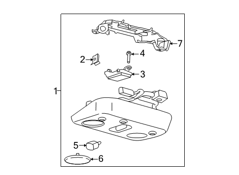 2022 Ford Mustang Overhead Console Diagram 3