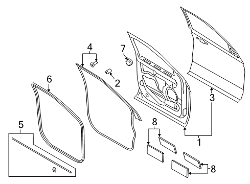 2021 Lincoln Navigator Door & Components Diagram 1