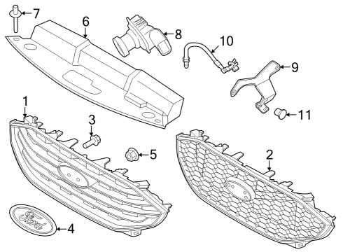 2022 Ford Edge Parking Aid Diagram 2