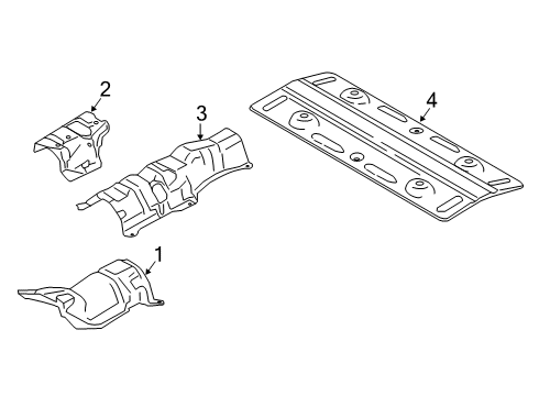 2023 Lincoln Nautilus Heat Shields Diagram 1