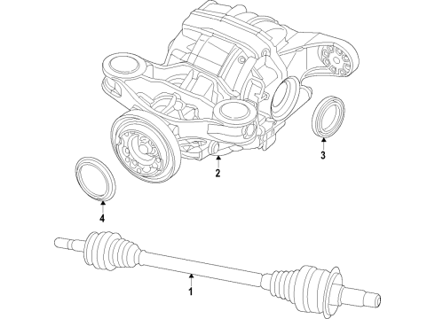 2020 Lincoln Aviator Rear Axle, Differential, Drive Axles, Propeller Shaft Diagram