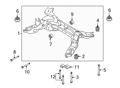 2019 Ford Police Interceptor Utility Suspension Mounting - Rear Diagram 1