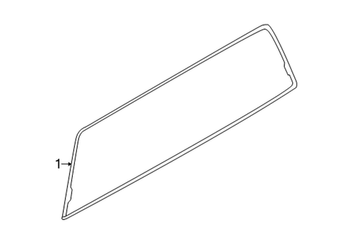 2023 Ford F-150 Glass & Hardware - Back Glass Diagram 1