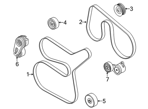 2022 Ford E-350/E-350 Super Duty V-BELT Diagram for LC4Z-8620-A